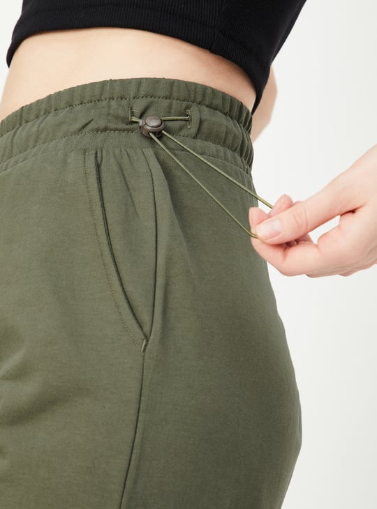 Women Relaxed Fit Solid Parachute Pants