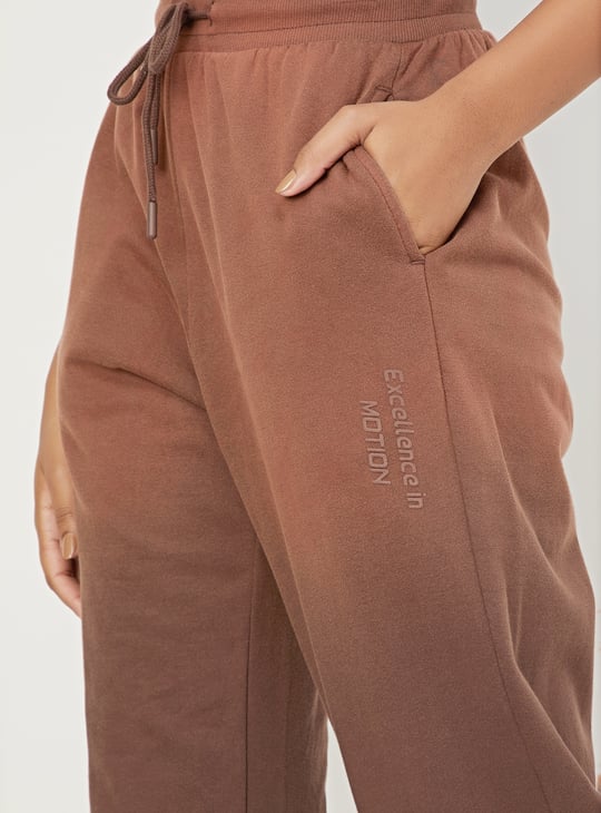Women Washed Athleisure Joggers Brown Joggers