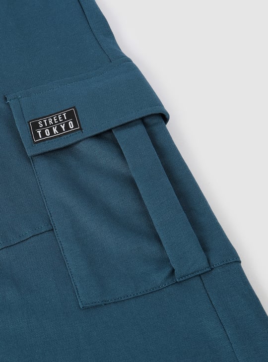 Boys Solid Cargo Joggers