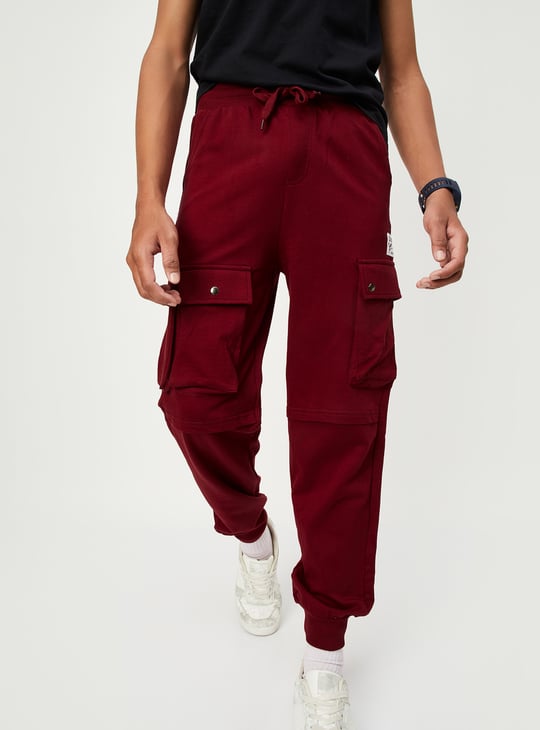 Boys Solid Cargo Joggers