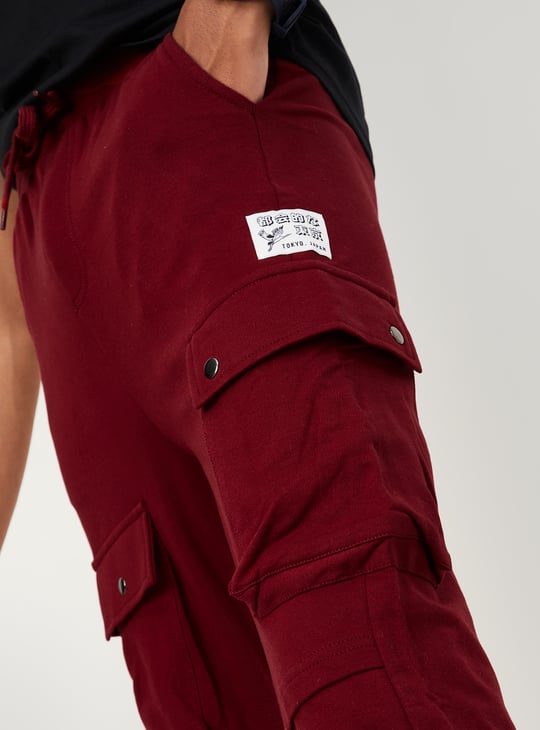 Boys Solid Cargo Joggers