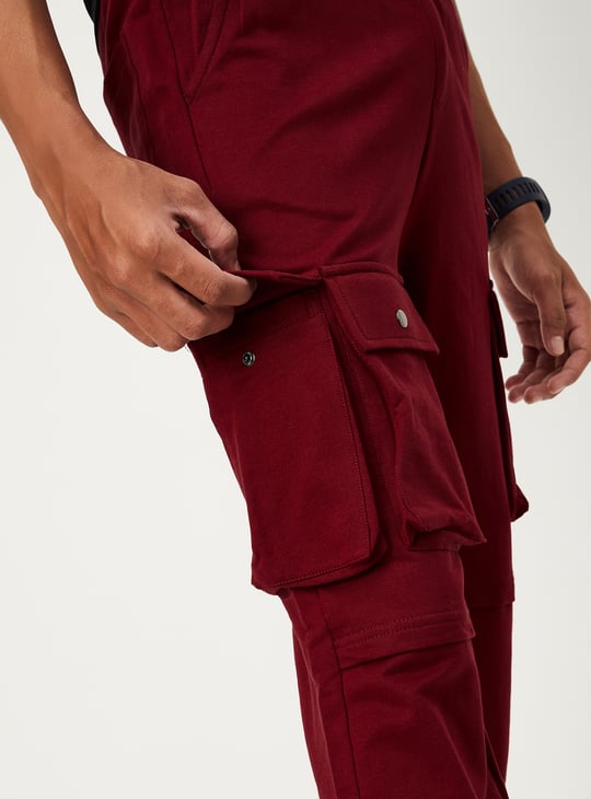 Boys Solid Cargo Joggers