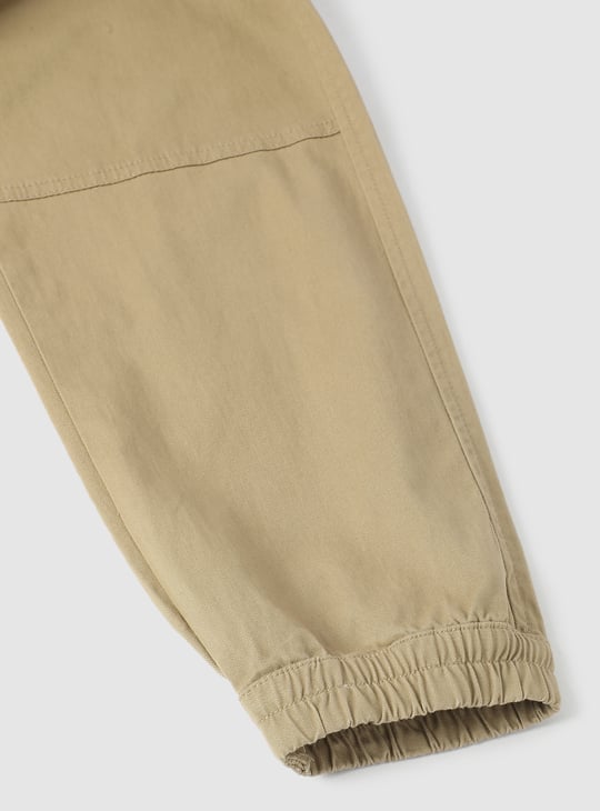 Boys Solid Cargo Joggers