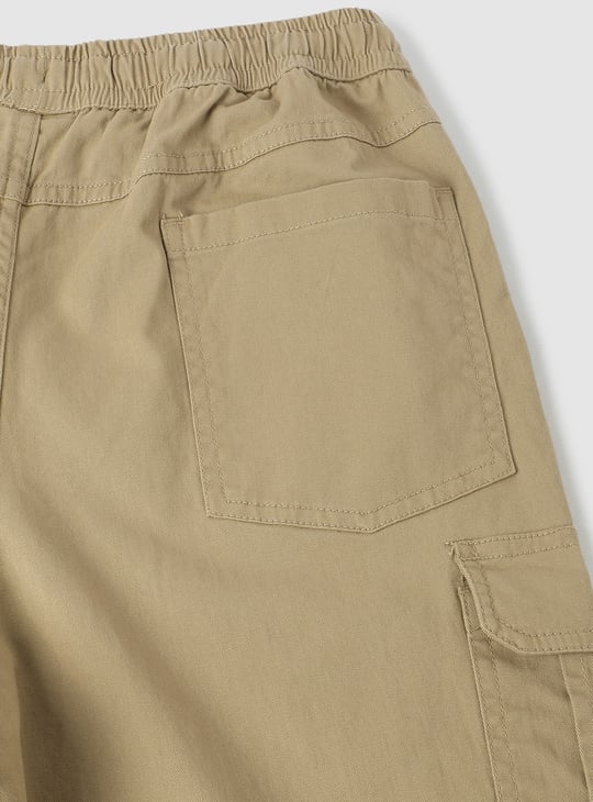 Boys Solid Cargo Joggers