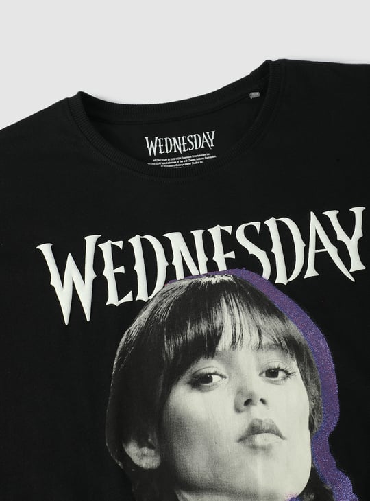 Girls Wednesday Printed Boxy T-shirt