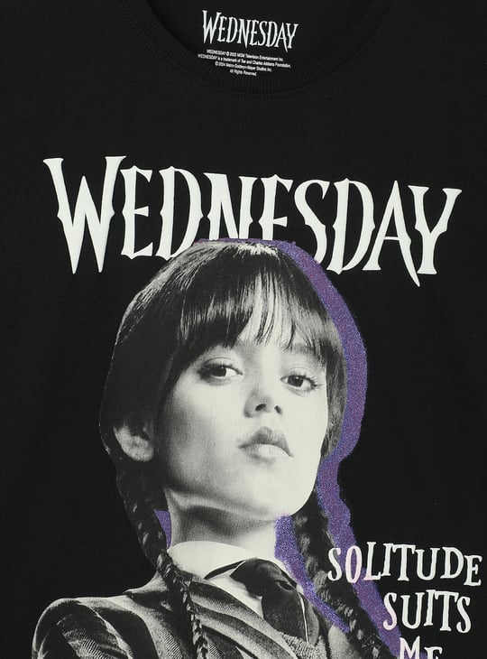 Girls Wednesday Printed Boxy T-shirt