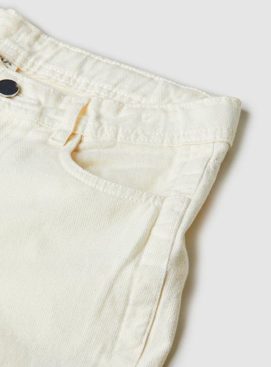 Girls Solid Flared Jeans