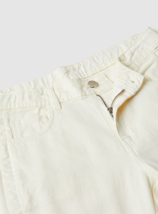 Girls Solid Flared Jeans