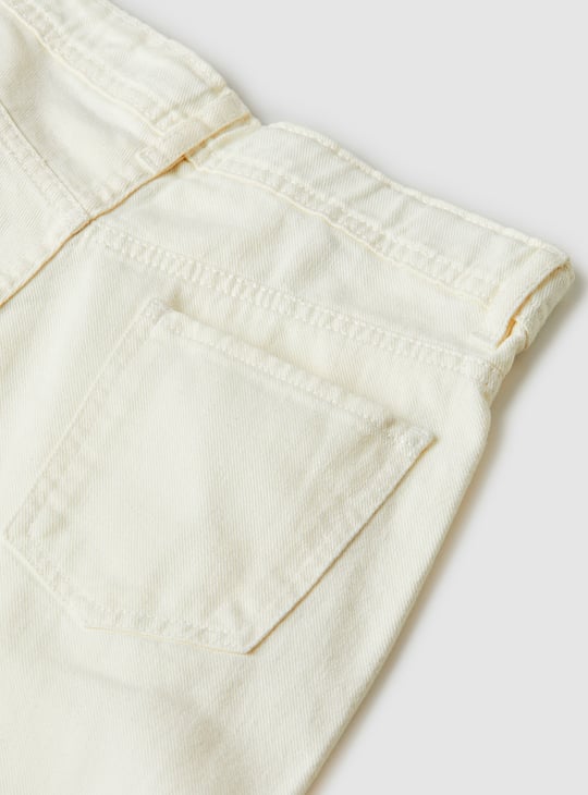 Girls Solid Flared Jeans