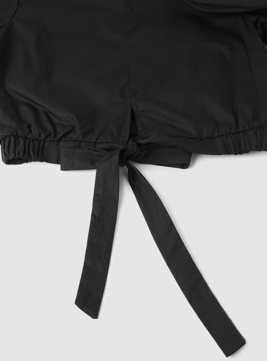 Girls Solid Crop Top