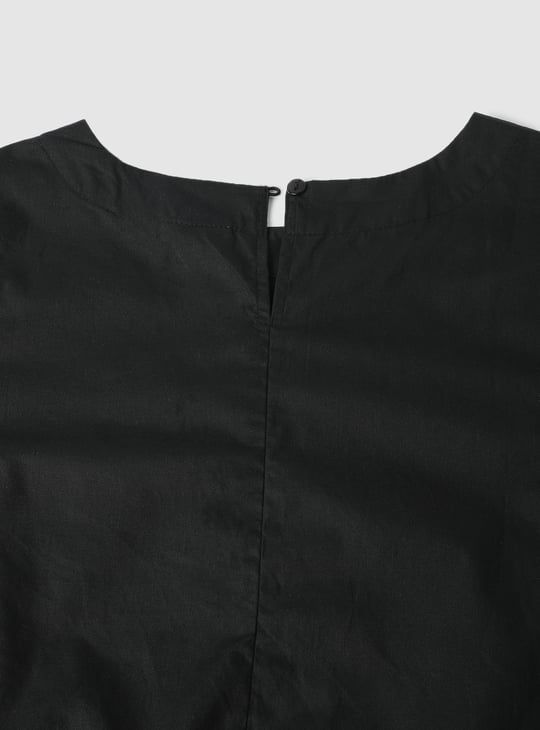 Girls Solid Crop Top