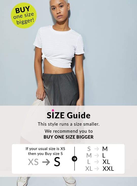 URB_N Women Textured Crop Top