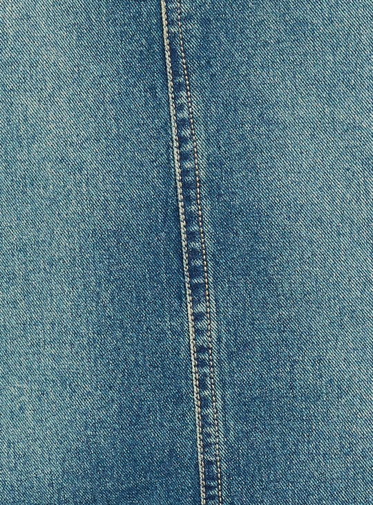 ALAYA F x URB_N Women Washed Cargo Denim Skirt