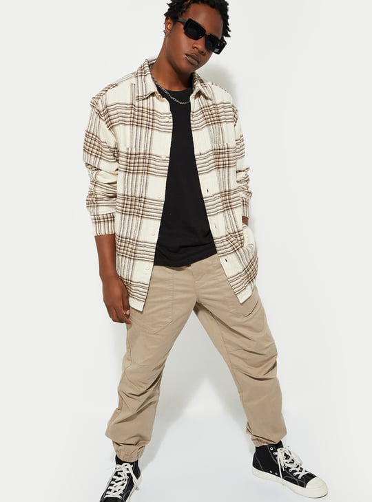 URB_N Men Relaxed Fit Checked Shacket