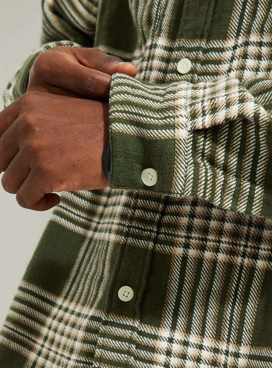 URB_N Men Relaxed Fit Checked Shacket