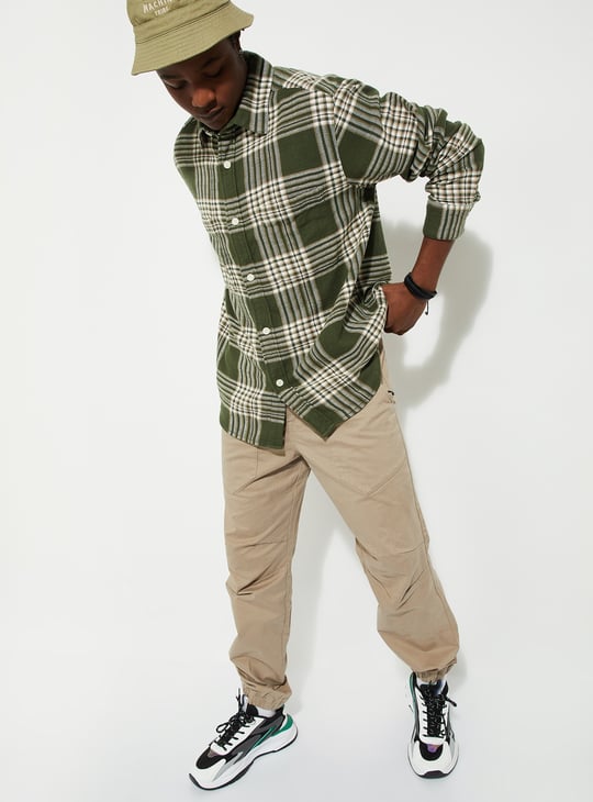 URB_N Men Relaxed Fit Checked Shacket