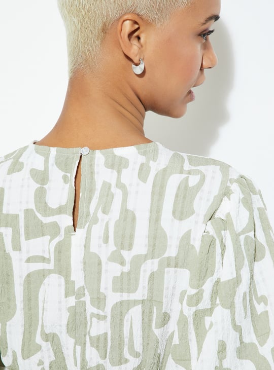 URB_N Women Printed Crop Top