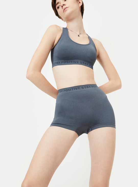 Women Ribbed Boy Shorts