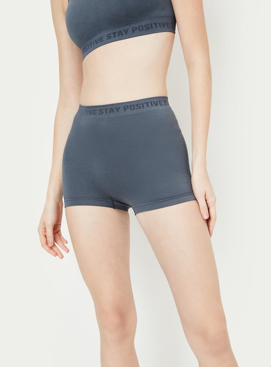 Women Ribbed Boy Shorts