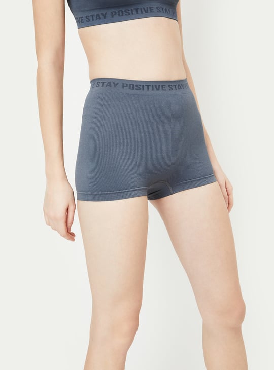 Women Ribbed Boy Shorts