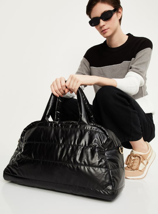 Women Solid Duffle Bag