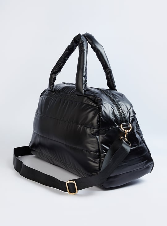 Women Solid Duffle Bag