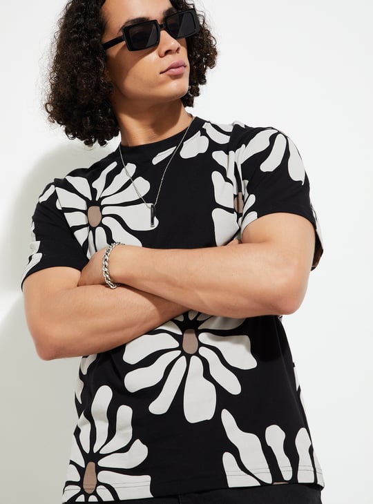 URB_N Men Floral Printed T-shirt