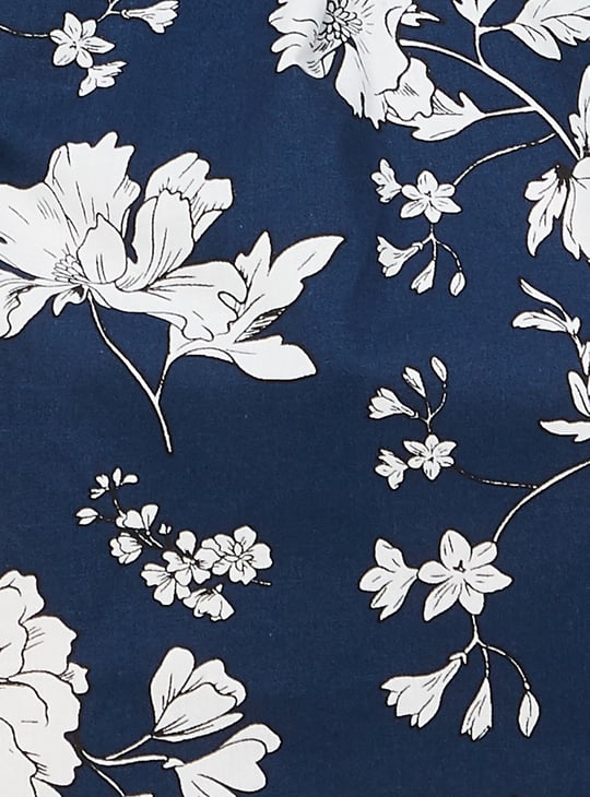 Women Floral Printed Belted Tunic