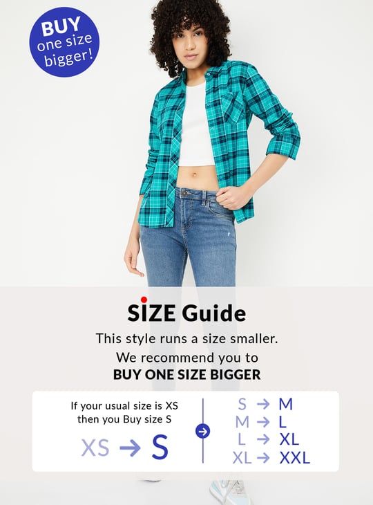 Women Checked Yarn Dyed Shirt