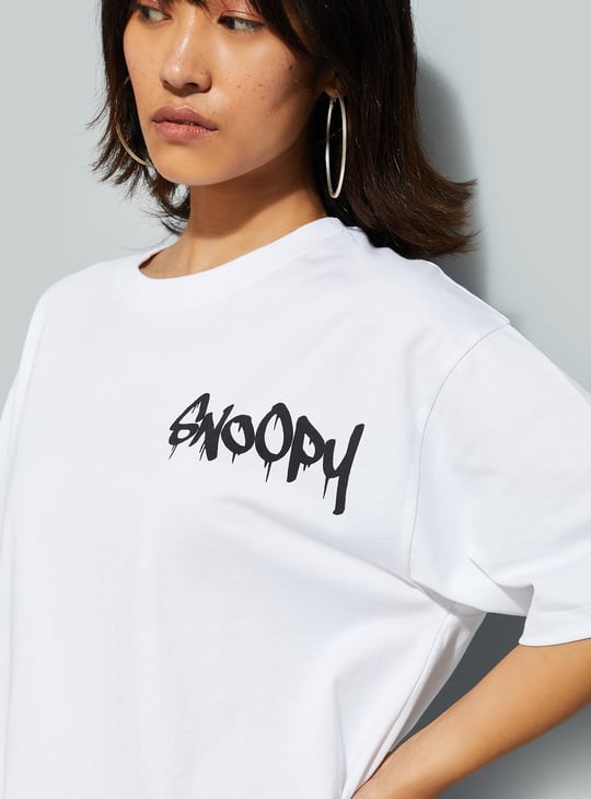 URB_N Women Snoopy Printed T-shirt