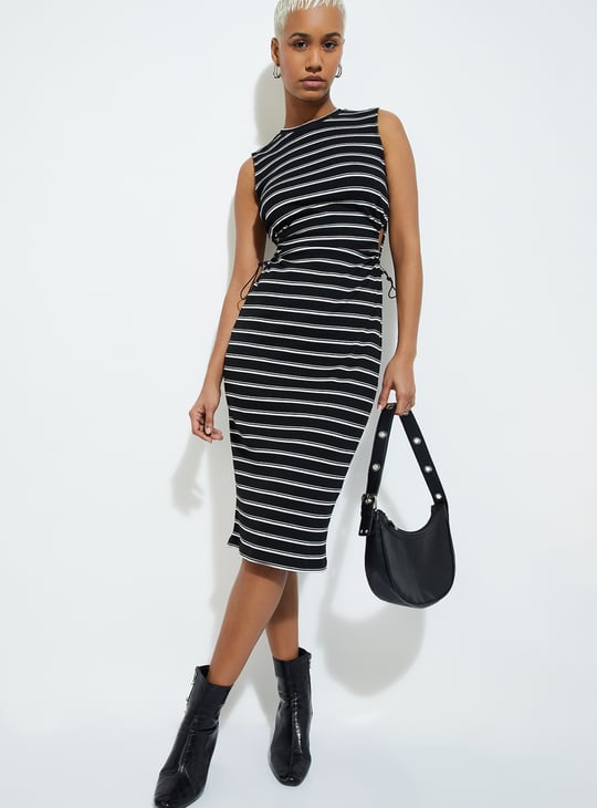 URB_N Women Striped Bodycon Dress