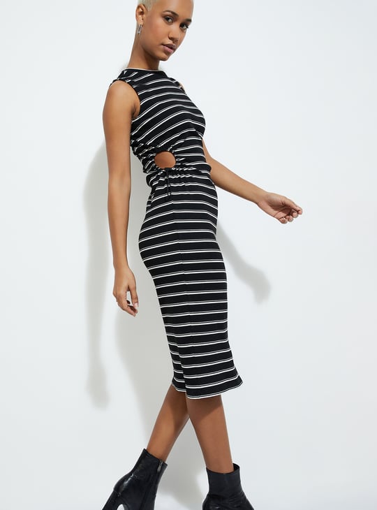 URB_N Women Striped Bodycon Dress