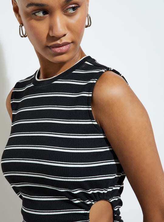 URB_N Women Striped Bodycon Dress