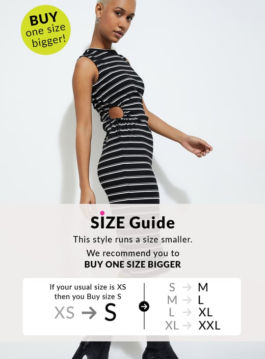 URB_N Women Striped Bodycon Dress