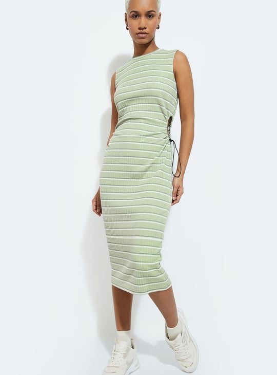 URB_N Women Striped Bodycon Dress