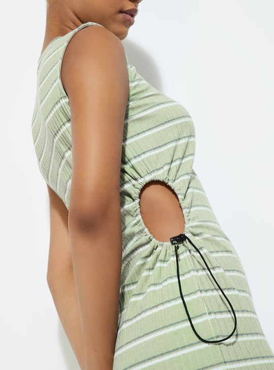 URB_N Women Striped Bodycon Dress