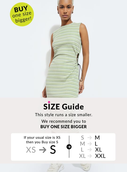 URB_N Women Striped Bodycon Dress