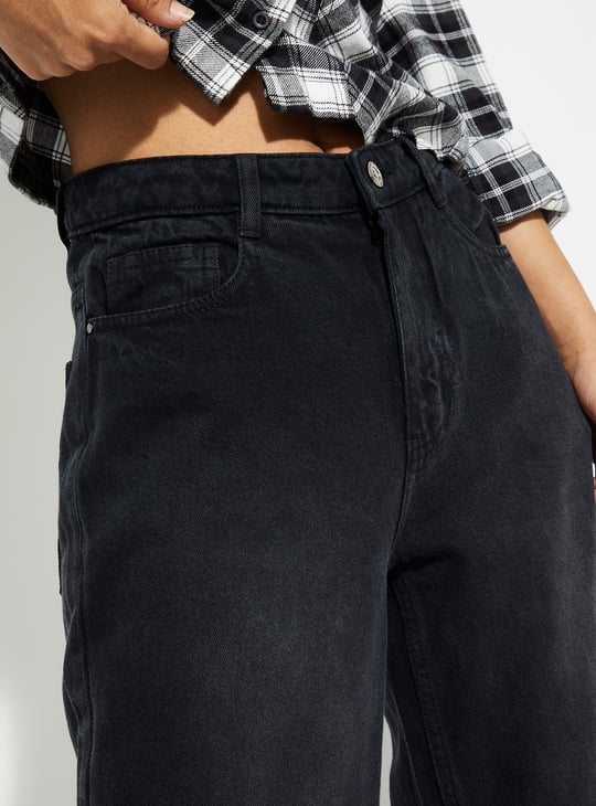 ALAYA F x URB_N Women Solid Wide Leg Jeans | Solid