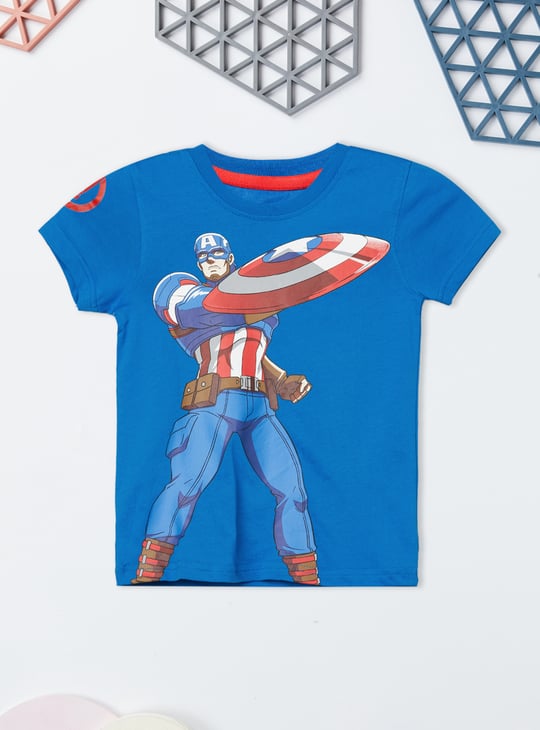 Boys Captain America Print T-shirt