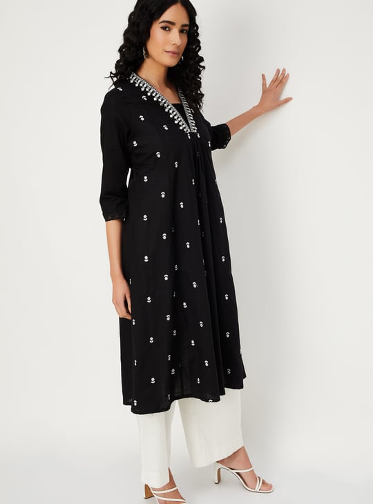 Women Embroidered A-line Kurta