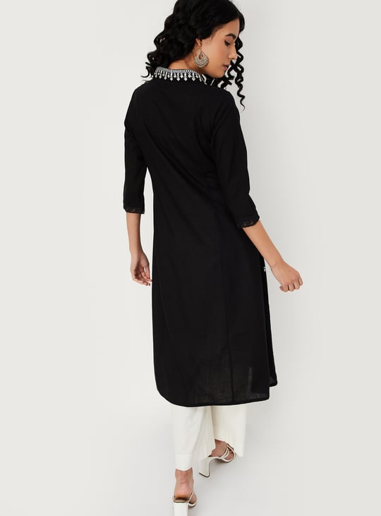 Women Embroidered A-line Kurta