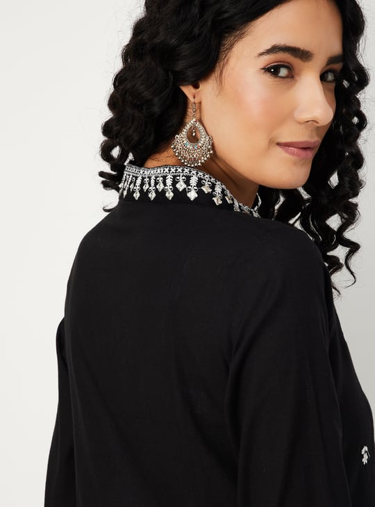 Women Embroidered A-line Kurta