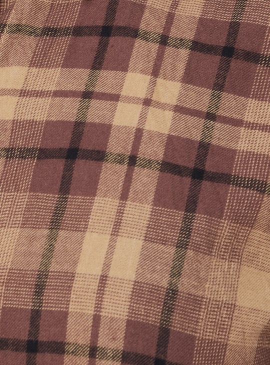 ALAYA F x URB_N Women Checked Yarn Dyed Crop Shirt