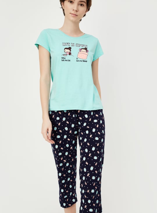 Women Printed Capri Set