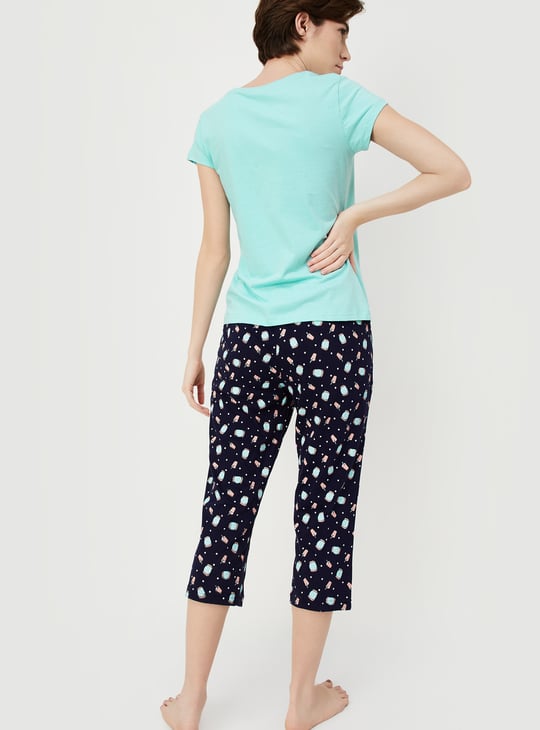 Women Printed Capri Set
