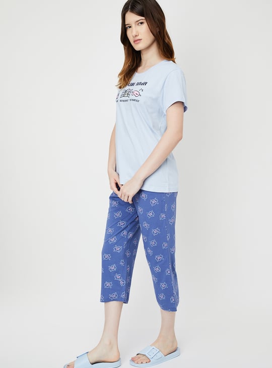 Women Printed Capri Set