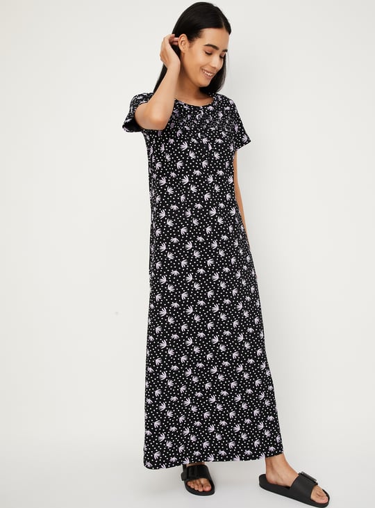 Women Printed Knit Nightgown