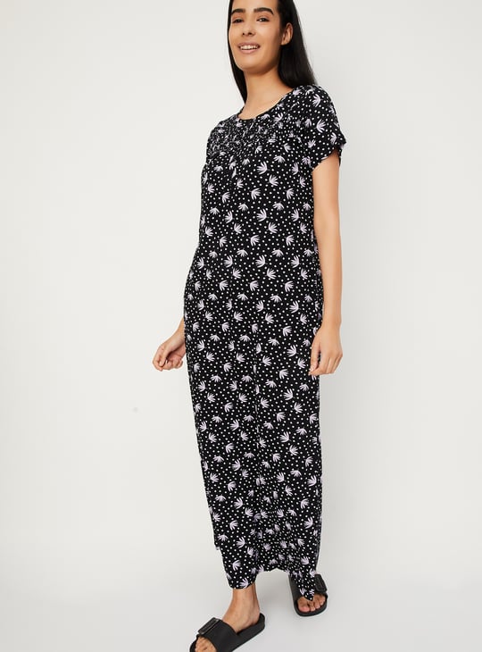 Women Printed Knit Nightgown