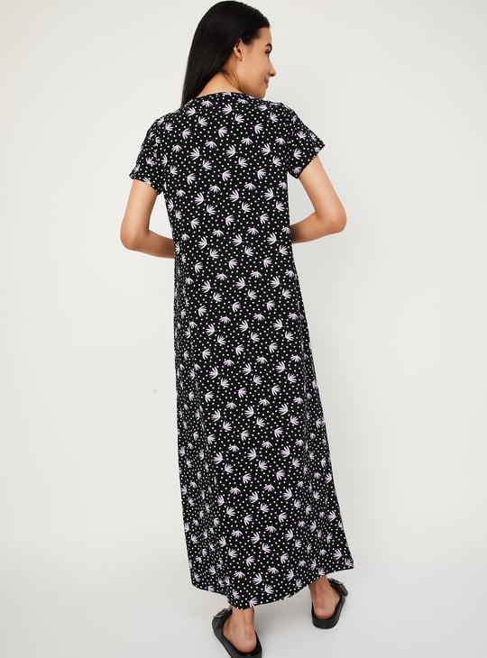 Women Printed Knit Nightgown