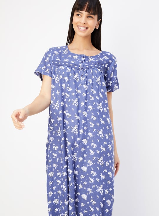 Women Floral Printed Nightgown